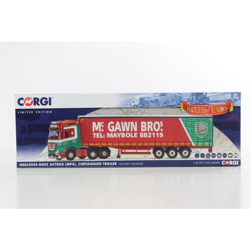 260 - A boxed Corgi Limited Edition McGawn Brothers CC15812 Mercedes-Benz Actros (MP4) curtainside trailer... 