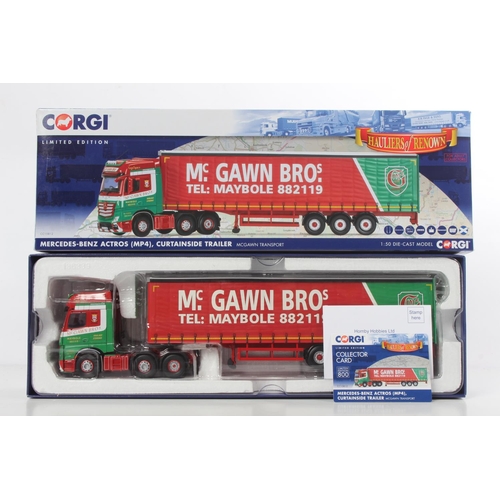 260 - A boxed Corgi Limited Edition McGawn Brothers CC15812 Mercedes-Benz Actros (MP4) curtainside trailer... 