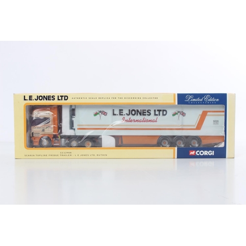 263 - A boxed Corgi Limited Edition L E Jones Limited CC12908 Scania Topline fridge trailer.