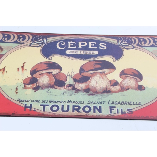 366 - A reproduction 'Cepes' tin plate advertising sign.