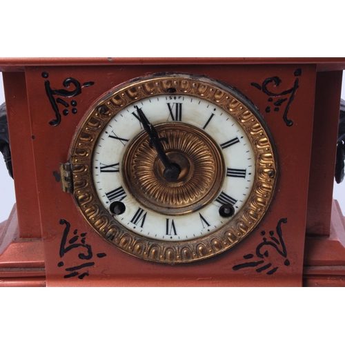 369 - An upcycled antique mantle clock.