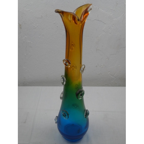 425 - A vintage multicoloured glass vase.