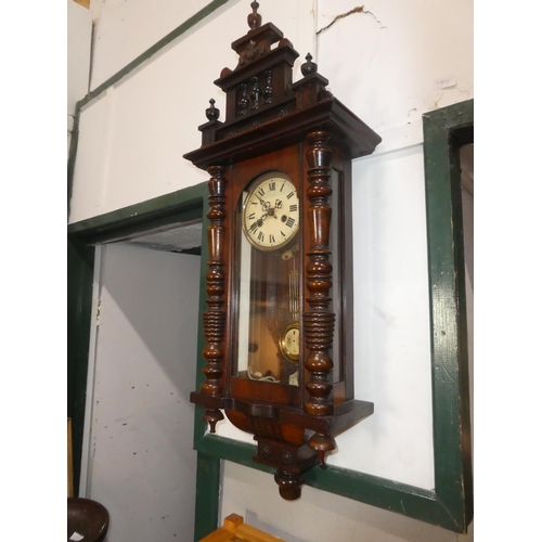 449 - A stunning antique mahogany vienna wall clock.