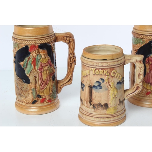 512 - A collection of German tankards.