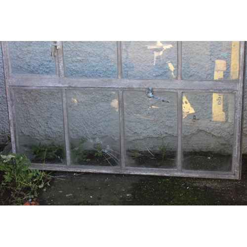 37 - A set of antique industrial/ factory windows, measuring approximately 48