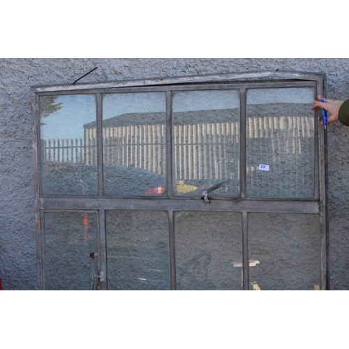 37 - A set of antique industrial/ factory windows, measuring approximately 48