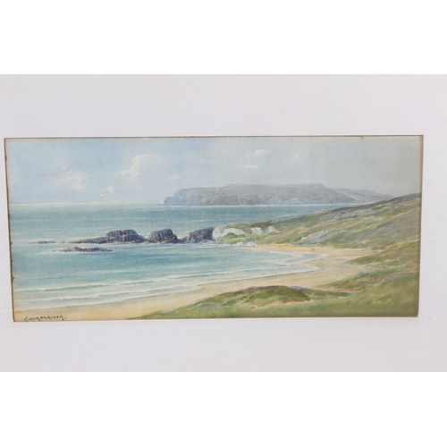 452 - A stunning framed watercolour 'North Antrim Coastline' by Irish artist G W Morrison.