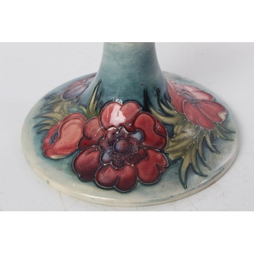 500 - A stunning Moorcroft candlestick with original sticker.