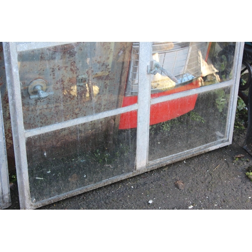 51 - A set of antique industrial/ factory windows, measuring approximately 40