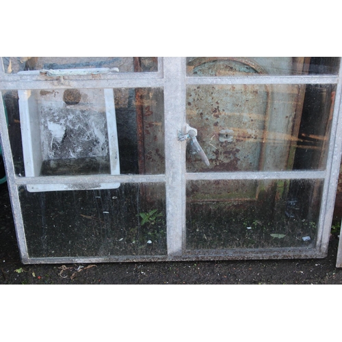 56 - A set of antique industrial/ factory windows, measuring approximately 40