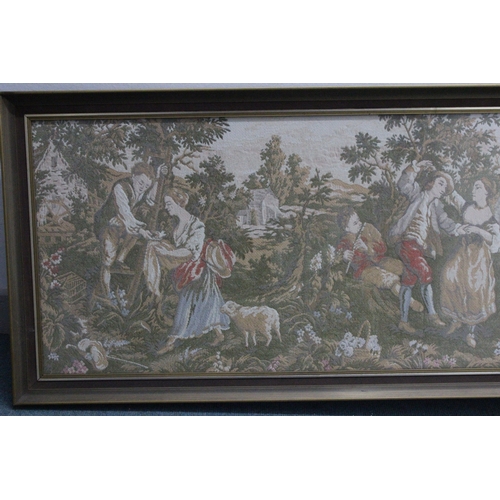 328 - A large framed tapestry, measuring 54