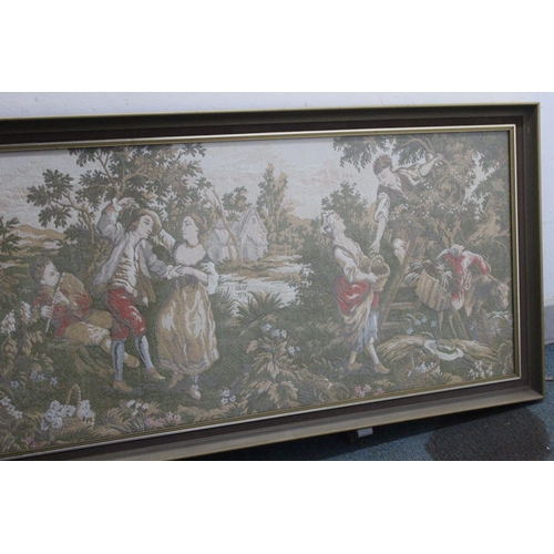 328 - A large framed tapestry, measuring 54