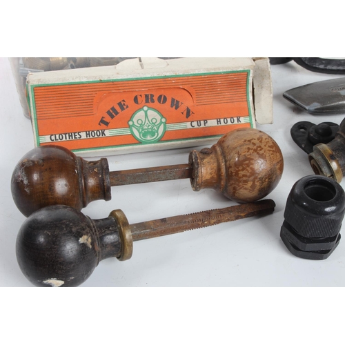 A job lot of vintage door handles and more.