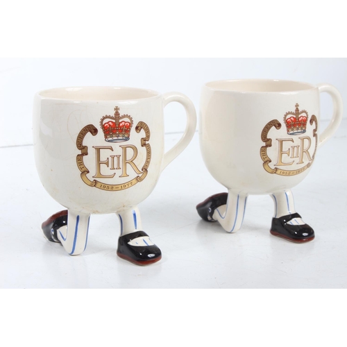 338 - Two vintage 'Queens Silver Jubilee commemorative cups, produced by Carlton Ware.