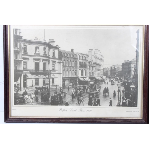 369 - Two vintage pictures 'Belfast Royal Avenue and Belfast Castle Place'.