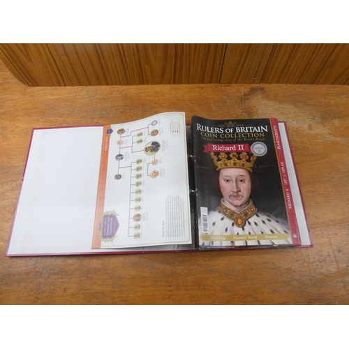 526 - The Rulers of Britain - Coin Collection magazines in binder.