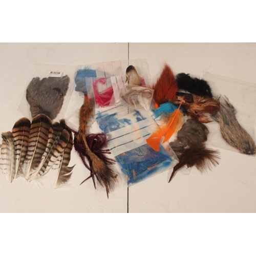 42 - A lot of assorted feathers for fly tying.