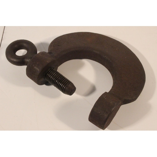 67 - A large antique industrial clamp.