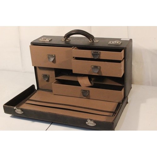 71 - An antique travel case/stationary box.