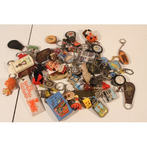 72 - A large lot of vintage sovereign collectors keyrings.