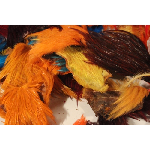 86 - A lot of assorted fly tying feathers.