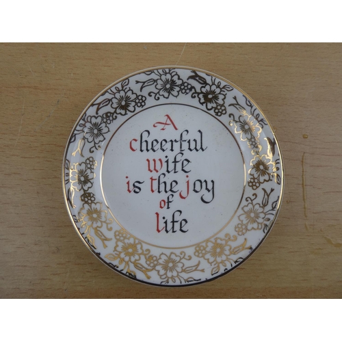 101 - A vintage Mayell dish 'A Cheerful Wife is the Joy of Life'.