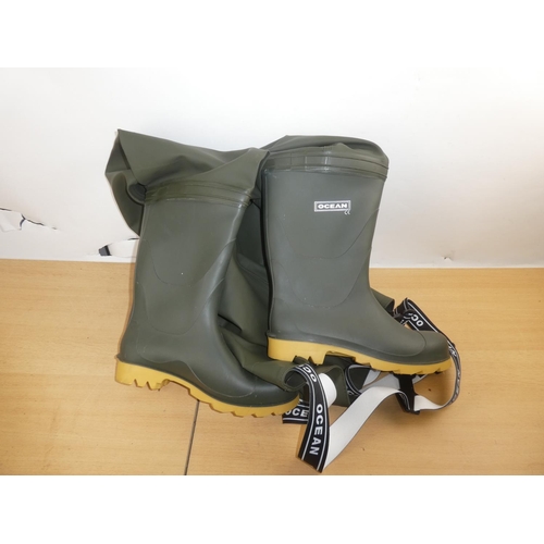 144 - A pair of Ocean waders, size 45.