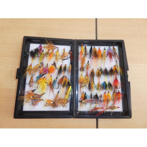 171 - A boxed set of Salmon flies.