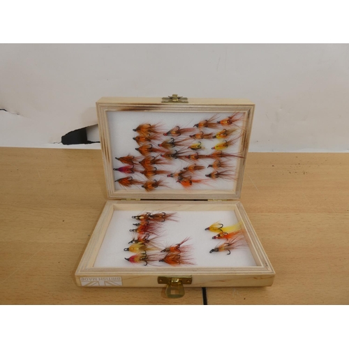 172 - A boxed set of Salmon flies.