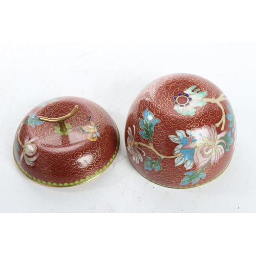 29 - A decorative Chinese enamelled apple.