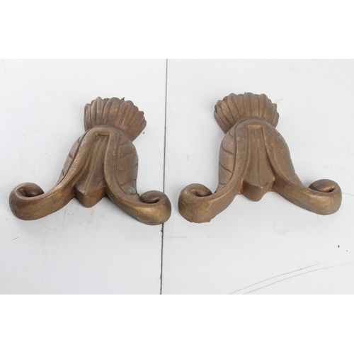 69 - A pair of decorative wooden finials.