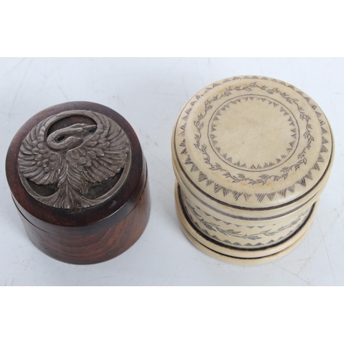 74 - 2 decorative trinket boxes.