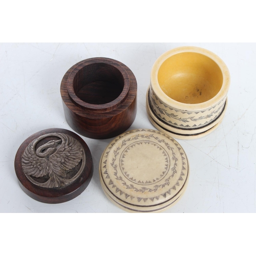 74 - 2 decorative trinket boxes.