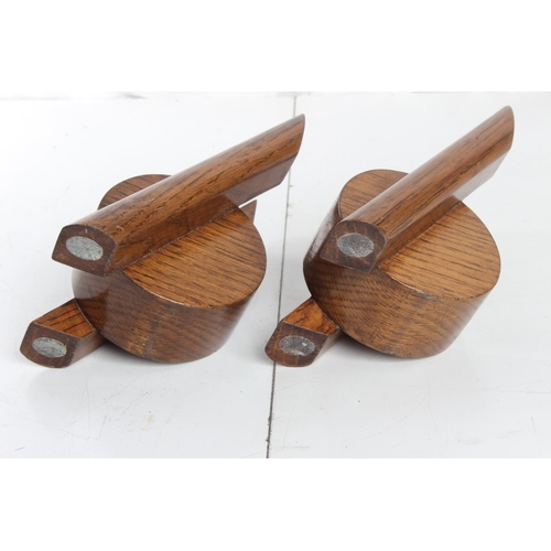 89 - A pair of antique/ Art Deco wooden bookends.