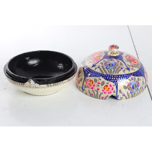 94 - A decorative papiermache trinket box.