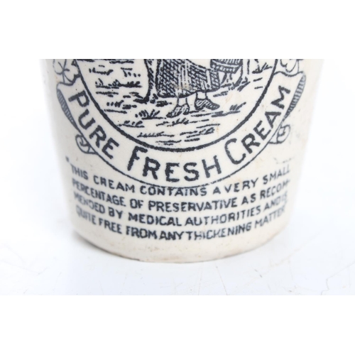 101 - An antique stoneware cream pot, 'The Newmarket Dairy Co Limited - Pure Fresh Cream'.