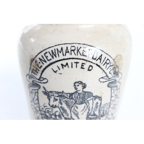 101 - An antique stoneware cream pot, 'The Newmarket Dairy Co Limited - Pure Fresh Cream'.