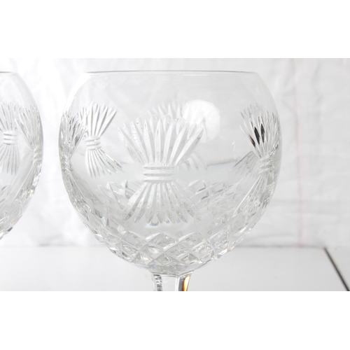 117 - A pair of large Waterford Crystal wine glasses.