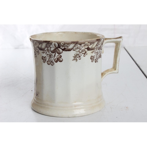 118 - An early Belleek Pottery mug (a/f)