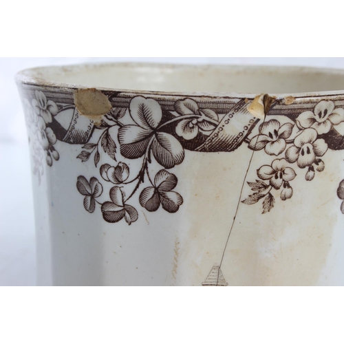 118 - An early Belleek Pottery mug (a/f)