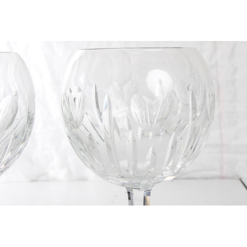 120 - A pair of large Waterford Crystal wine glasses.