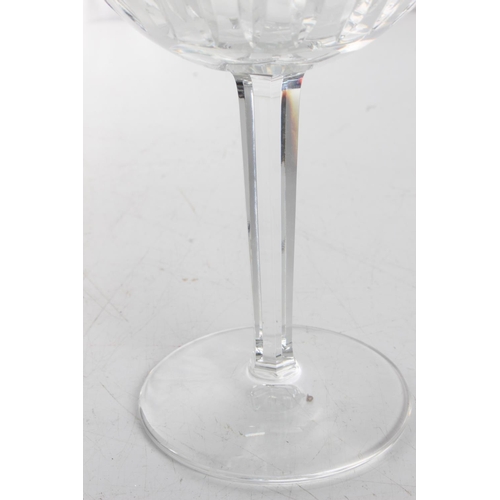 120 - A pair of large Waterford Crystal wine glasses.