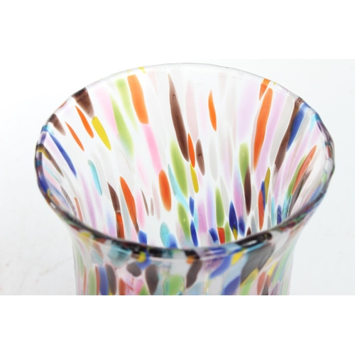 121 - A stunning Murano 'Confetti' glass vase, measuring