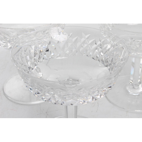 124 - A set of 5 Waterford Crystal champagne saucers.