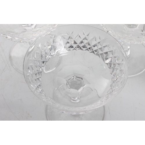 124 - A set of 5 Waterford Crystal champagne saucers.