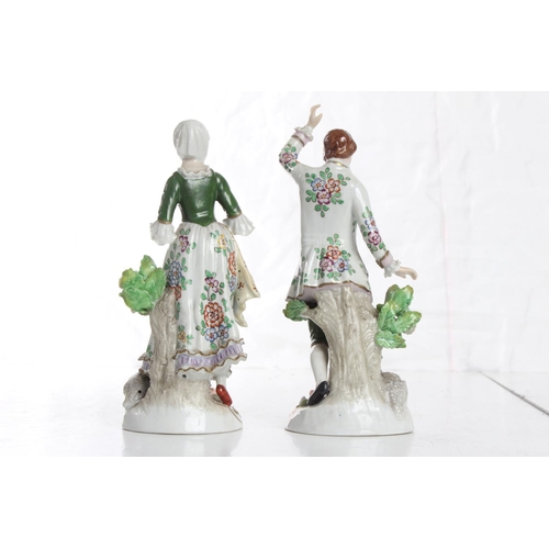 138 - A stunning pair of antique Sitzendorf figures, each measuring 6.5inches.