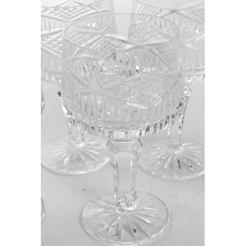 165 - A set of six Tyrone Crystal glasses (a/f).