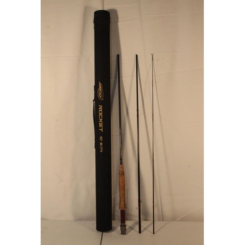 214 - An Airflow Rocket rod container containing a Redington 3 piece fishing rod.