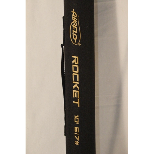 214 - An Airflow Rocket rod container containing a Redington 3 piece fishing rod.