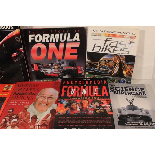 229 - A collection of Formula One racing books and more.